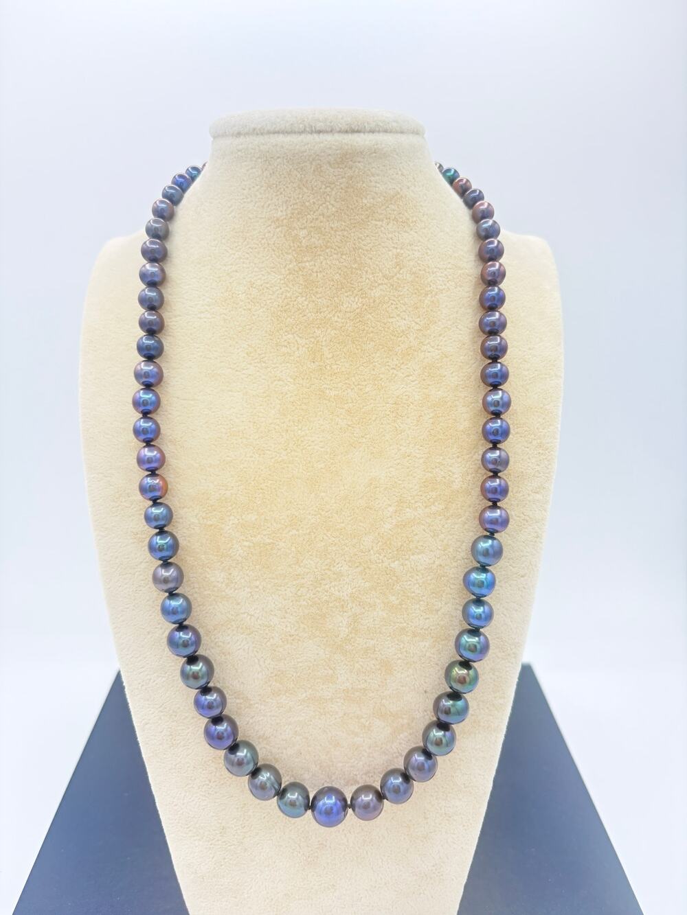 Cultured Freshwater Pearl Multicolor Graduated Strand Necklace with S925 Clasp